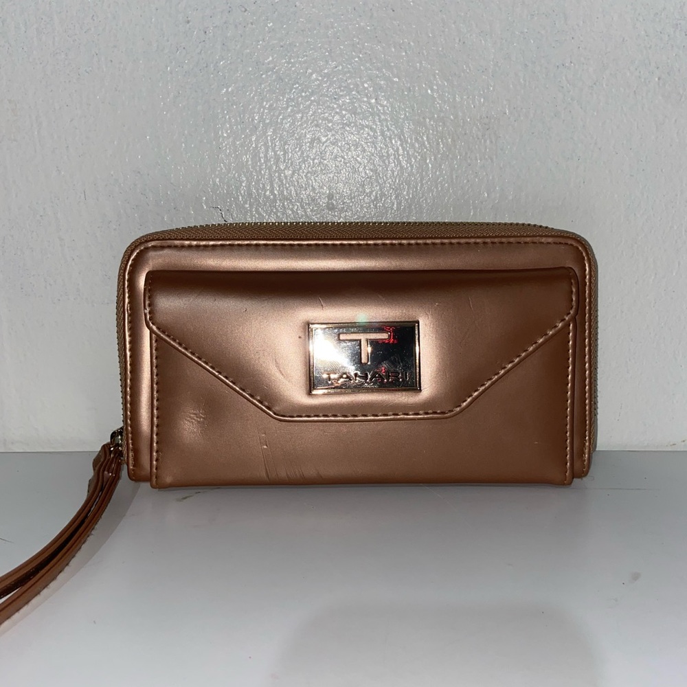 Tahari Rose gold wallet/wristlet